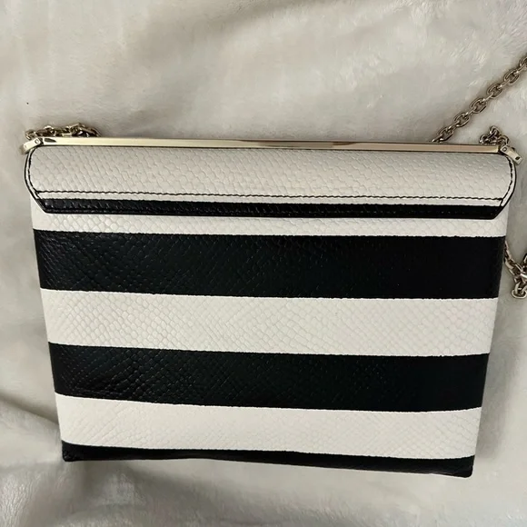 Kate spade embossed leather bag - chic black and white - Picture 8 of 13